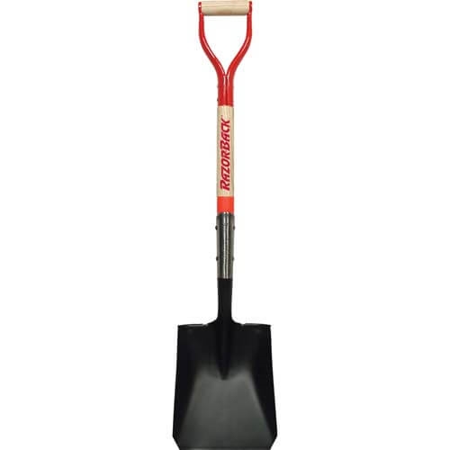 True Temper 41in Square Point Shovel w/Wood Handle and D-Grip - Utility and Pocket Knives